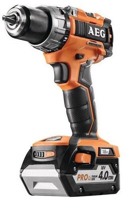 AEG 18 V szénkefe nélk. fúrócsavarozó, 2 x 4,0 Ah Pro Li-Ion akku., töltő, koffer - BS18C2BLLI-402C