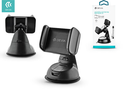 Univerzális PDA/GSM autós tartó max. 3,5-6&quot, méretű készülékekhez - Devia Universal Suction Pad Car Mount V2 - black