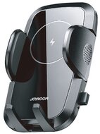 JOYROOM autós tartó (15W, szellőzőre, gravitációs, QI Wireless, vezeték nélküli töltés, 4,6 - 6,8" méret) FEKETE